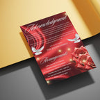 08 Pages Red Roses Lightning Funeral Program Template, Editable Bifold 8.5x11”Design, Obituary Celebration Of Life Program, Digital Download - Editable Memorial Canva Template