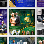 04 Church Anniversary Flyer Editable Templates, Canva Church Template, Church Anniversary, Religious Event Flyer, Praise and Worship - Editable Memorial Canva Template