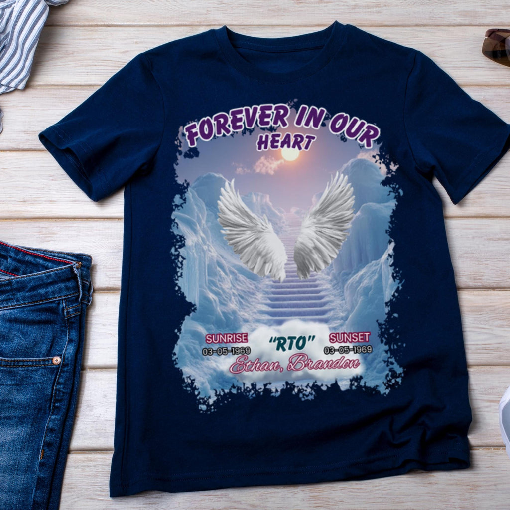 20 Forever In Our Heart Memorial T Shirt Editable Templates, In Loving Memory Templates, Memorial Canva Template, Digital Download - Editable Memorial Canva Template