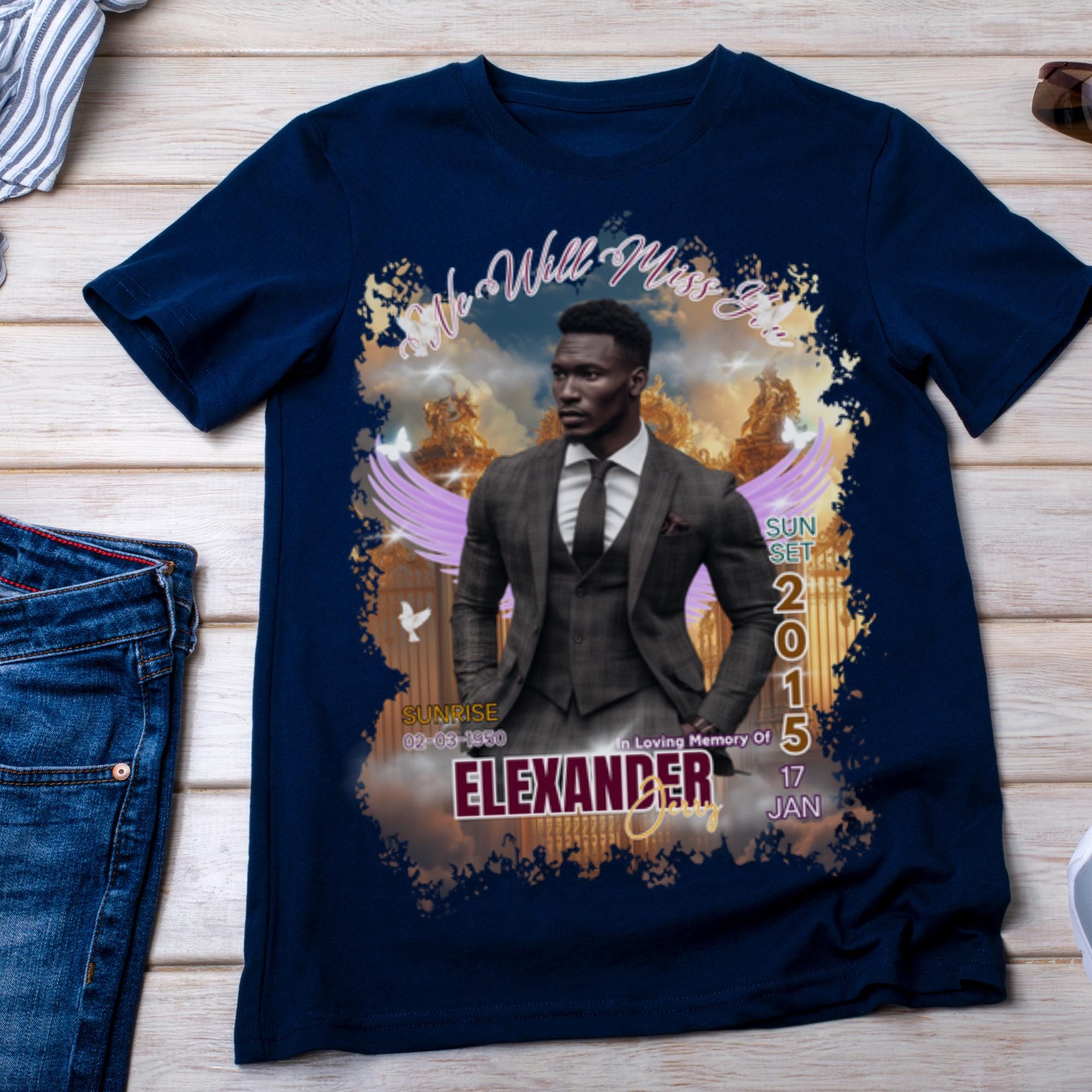 20 Golden Rest In Peace Memorial T Shirt Editable Templates, In Loving Memory Templates, Memorial Canva Template, Digital Download - Editable Memorial Canva Template