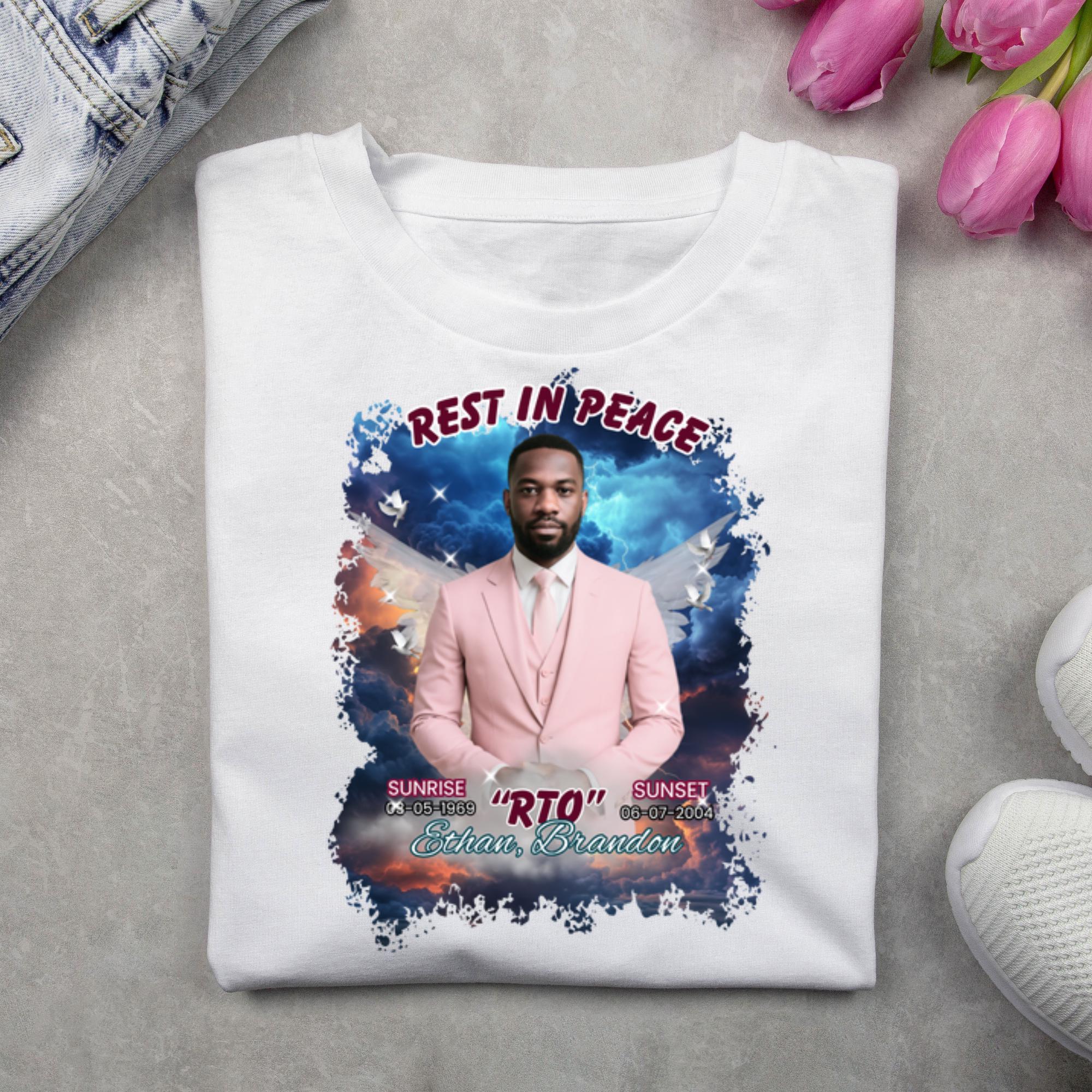10 In Loving Memory T Shirt Canva Editable Templates, Memorial Canva Template, Rest In Peace Memorial, Celebration Of Life, Digital Download - Editable Memorial Canva Template