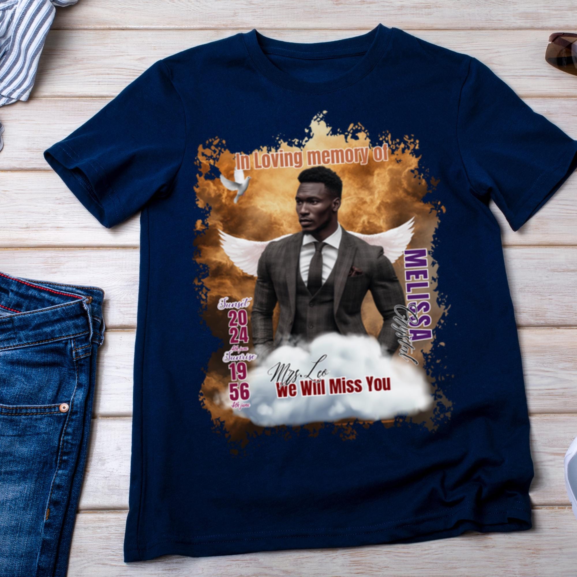10 In Loving Memory T Shirt Canva Editable Templates, Memorial Canva Template, Rest In Peace Memorial, Forever In Our Heart Canva Template - Editable Memorial Canva Template