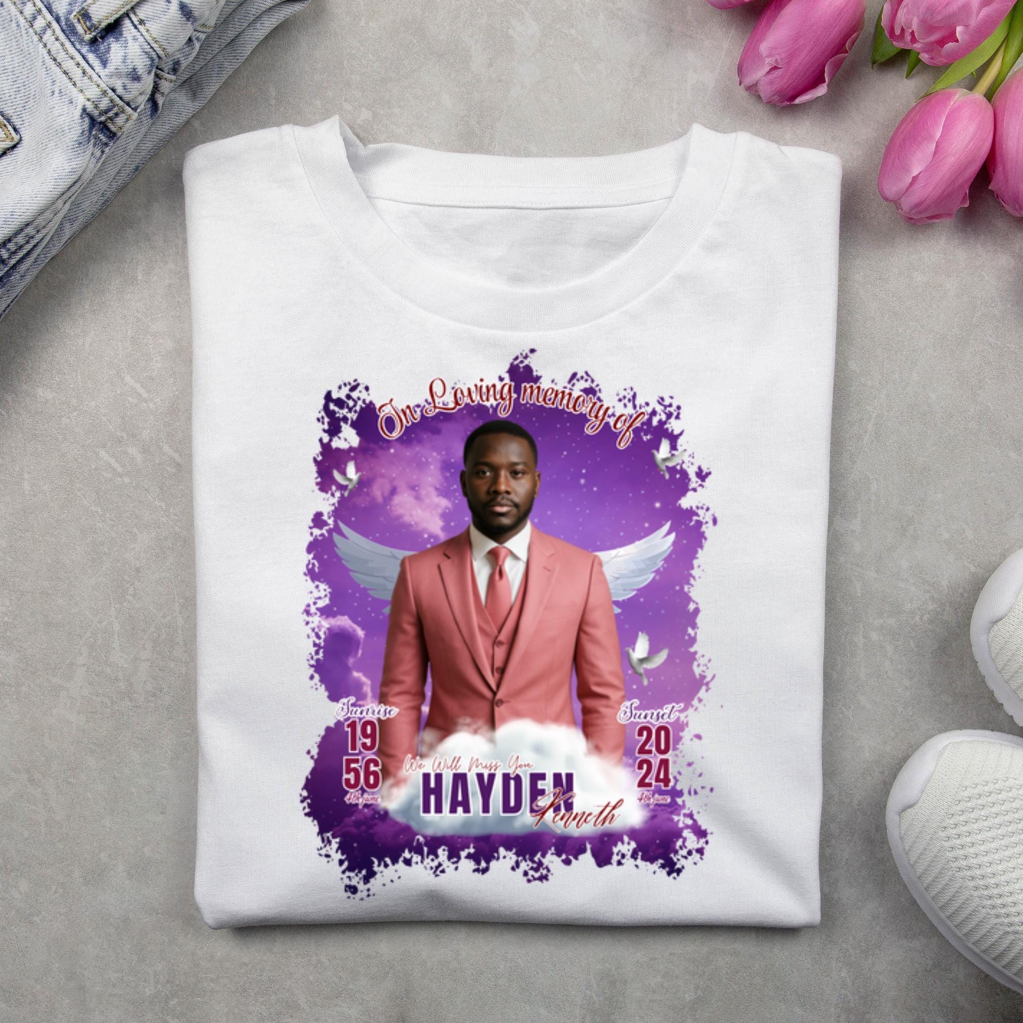 10 In Loving Memory T Shirt Canva Editable Templates, Memorial Canva Template, Rest In Peace Memorial, Forever In Our Heart Canva Template - Editable Memorial Canva Template