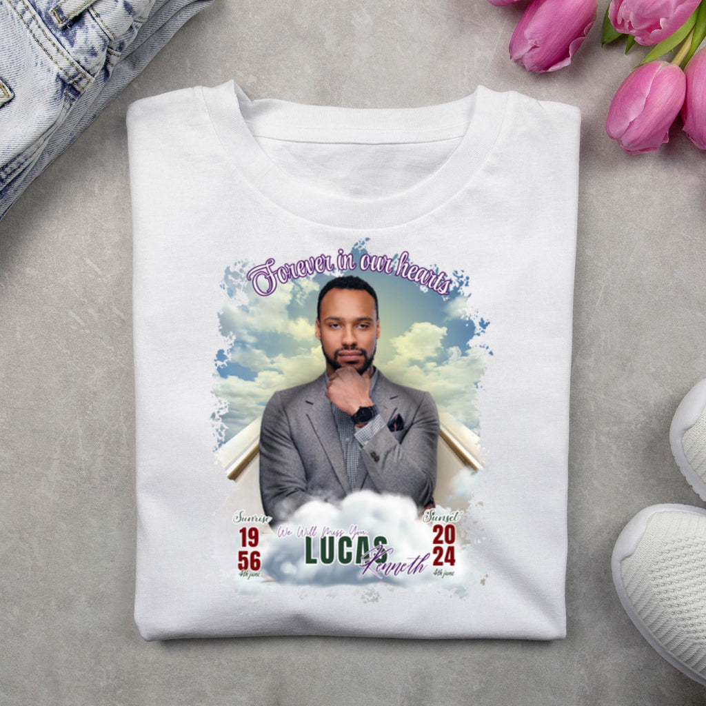 10 In Loving Memory T Shirt Canva Editable Templates, Memorial Canva Template, Rest In Peace Memorial, Forever In Our Heart Canva Template - Editable Memorial Canva Template