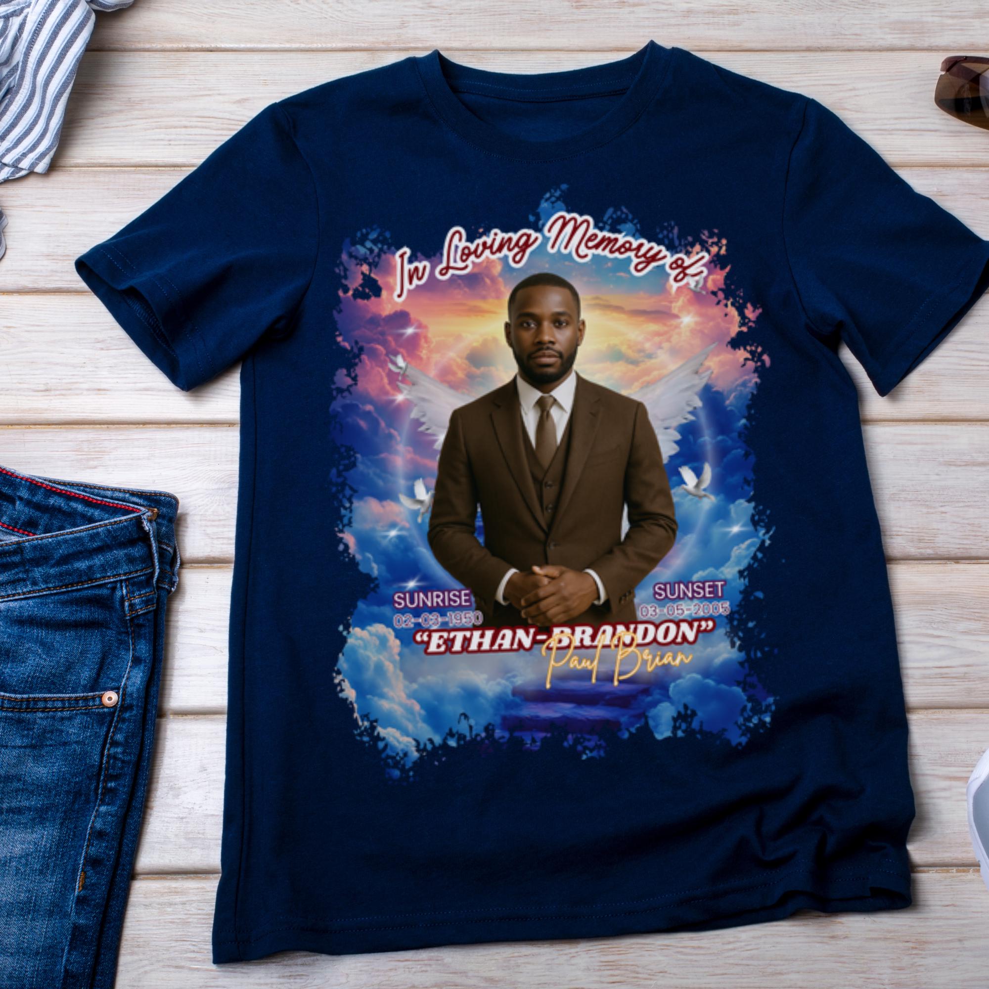 10 In Loving Memory T Shirt Canva Editable Templates, Memorial Canva Template, Rest In Peace Memorial, Forever In Our Heart Canva Template - Editable Memorial Canva Template