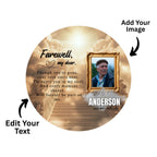 39 In Loving Memory Christmas Ornament Editable Template, Round Christmas in Heaven, Memorial Ornaments Template, Funeral & Celebration - Editable Memorial Canva Template
