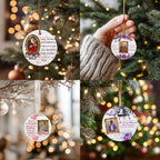 10 Memorial Christmas Ornament Bundle Canva Template, Round Christmas in Heaven, Memorial Ornaments Template, Funeral & Celebration - Editable Memorial Canva Template