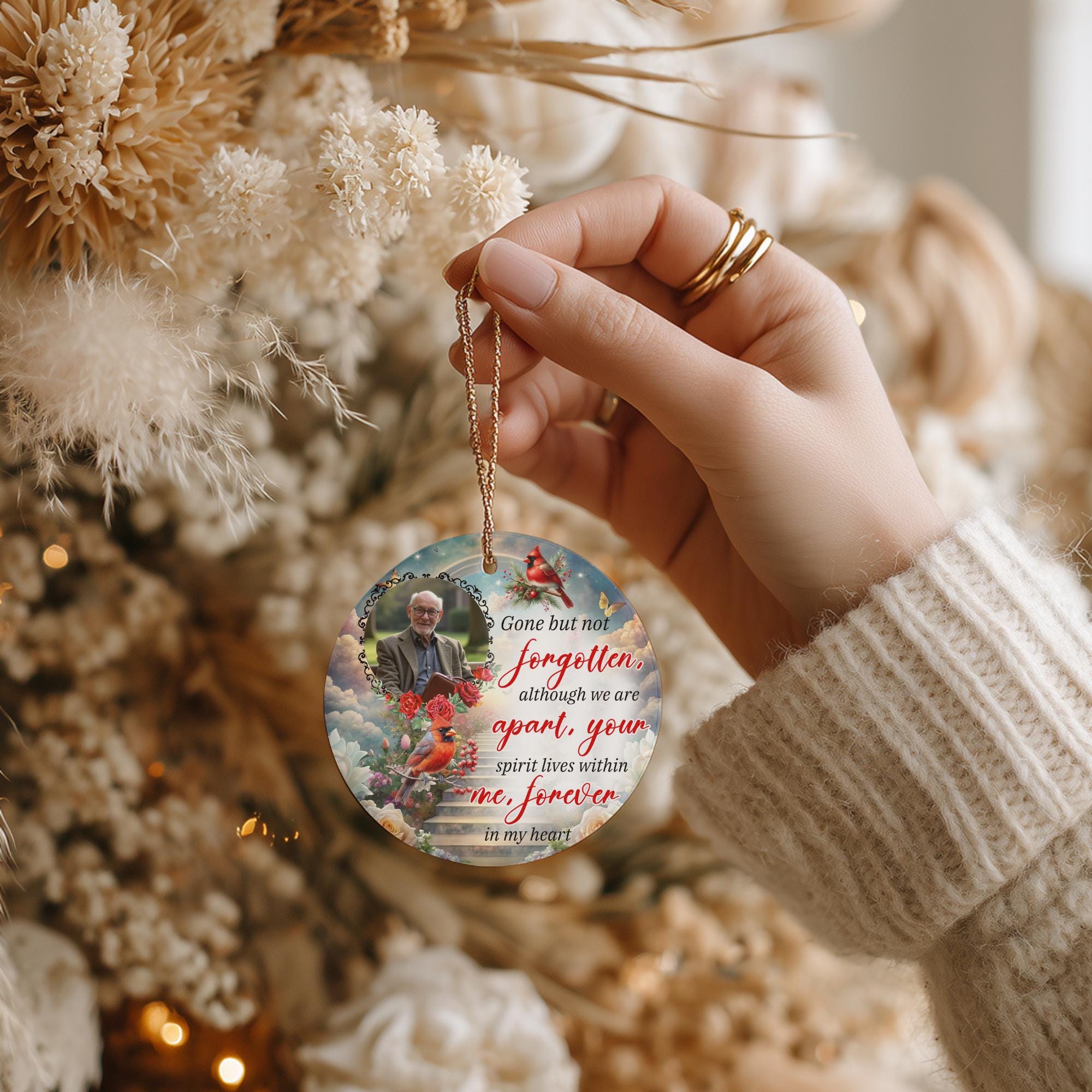 20 Memorial Christmas Ornament Bundle Canva Template, Round Christmas in Heaven, Memorial Ornaments Template, Funeral & Celebration - Editable Memorial Canva Template