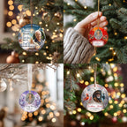 20 Memorial Christmas Ornament Bundle Canva Template, Round Christmas in Heaven, Memorial Ornaments Template, Funeral & Celebration - Editable Memorial Canva Template