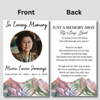 In Loving Memory Funeral Prayer Card Canva Editable Template, In Loving Memory Template, Memorial Prayer Card, Printable Funeral Remembrance - Editable Memorial Canva Template