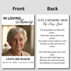 In Loving Memory Funeral Prayer Card Canva Editable Template, In Loving Memory Template, Memorial Prayer Card, Printable Funeral Remembrance - Editable Memorial Canva Template