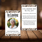In Loving Memory Funeral Card Canva Editable Template, In Loving Memory Template, Memorial Prayer Card - Editable Memorial Canva Template