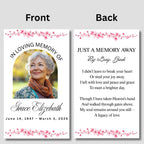 In Loving Memory Funeral Card Canva Editable Template, In Loving Memory Template, Memorial Prayer Card - Editable Memorial Canva Template