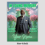 06 Soft Green In Loving Memory Canva Editable Templates, Memorial Canva Template, In Loving Memory Templates, Funeral & Celebration of Life - Editable Memorial Canva Template