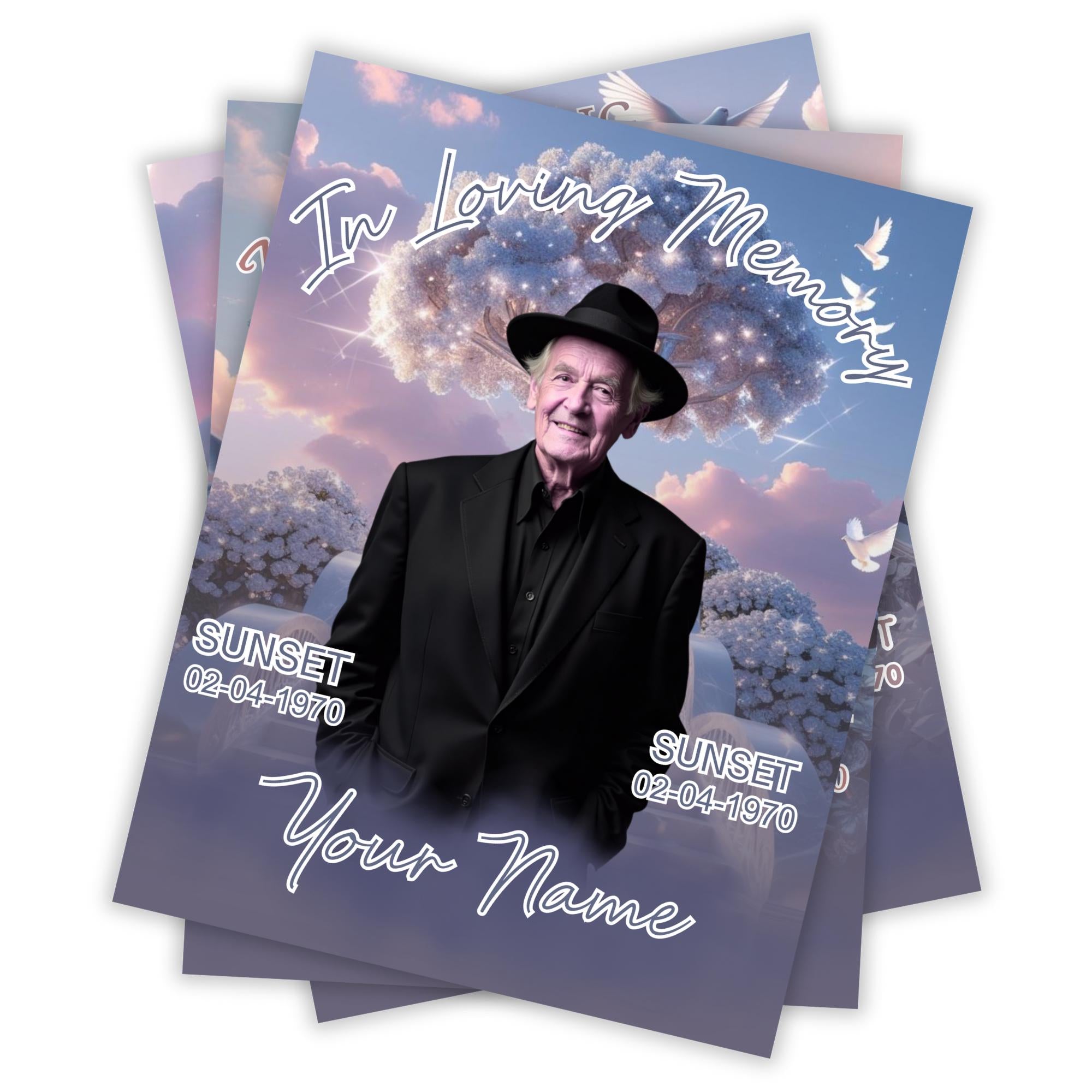 06 In Loving Memory Canva Editable Templates, Memorial Canva Template, In Loving Memory Templates, Funeral & Celebration of Life - Editable Memorial Canva Template