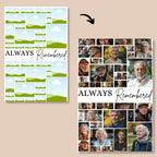 Funeral Photo Collage Canva Editable Template, In Loving Memory Collage, Memorial Photo Collage Template, Celebration Of Life - Editable Memorial Canva Template