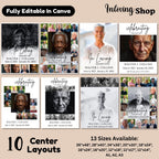 Funeral Photo Collage Canva Editable Template, In Loving Memory Collage, Memorial Photo Collage Template, Celebration Of Life - Editable Memorial Canva Template