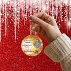 100 In Loving Memory Christmas Ornament Editable Template, Round Christmas in Heaven, Memorial Ornaments Template, Christmas Heaven Ornament - Editable Memorial Canva Template