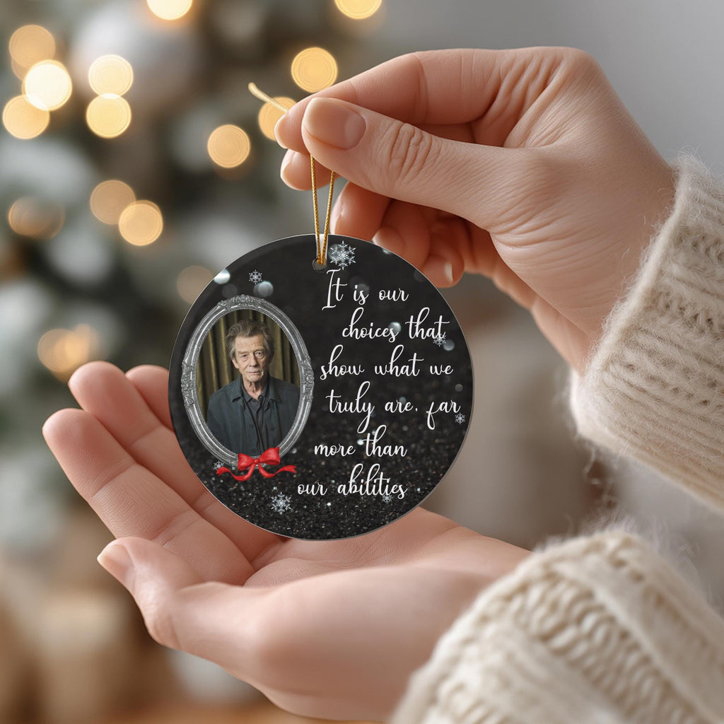 30 In Loving Memory Christmas Ornament Editable Template, Round Christmas in Heaven, Memorial Ornaments Template, Funeral & Celebration - Editable Memorial Canva Template