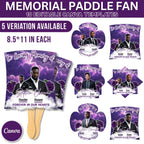 10 Purple In Loving Memory Paddle Fan Editable Template, Memorial Fan, Celebration of Life Paddle Fan, In Loving Memory Handheld Tribute - Editable Memorial Canva Template