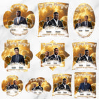 10 Yellow In Loving Memory Paddle Fan Editable Template, Memorial Fan, Celebration of Life Paddle Fan, In Loving Memory Handheld Tribute - Editable Memorial Canva Template