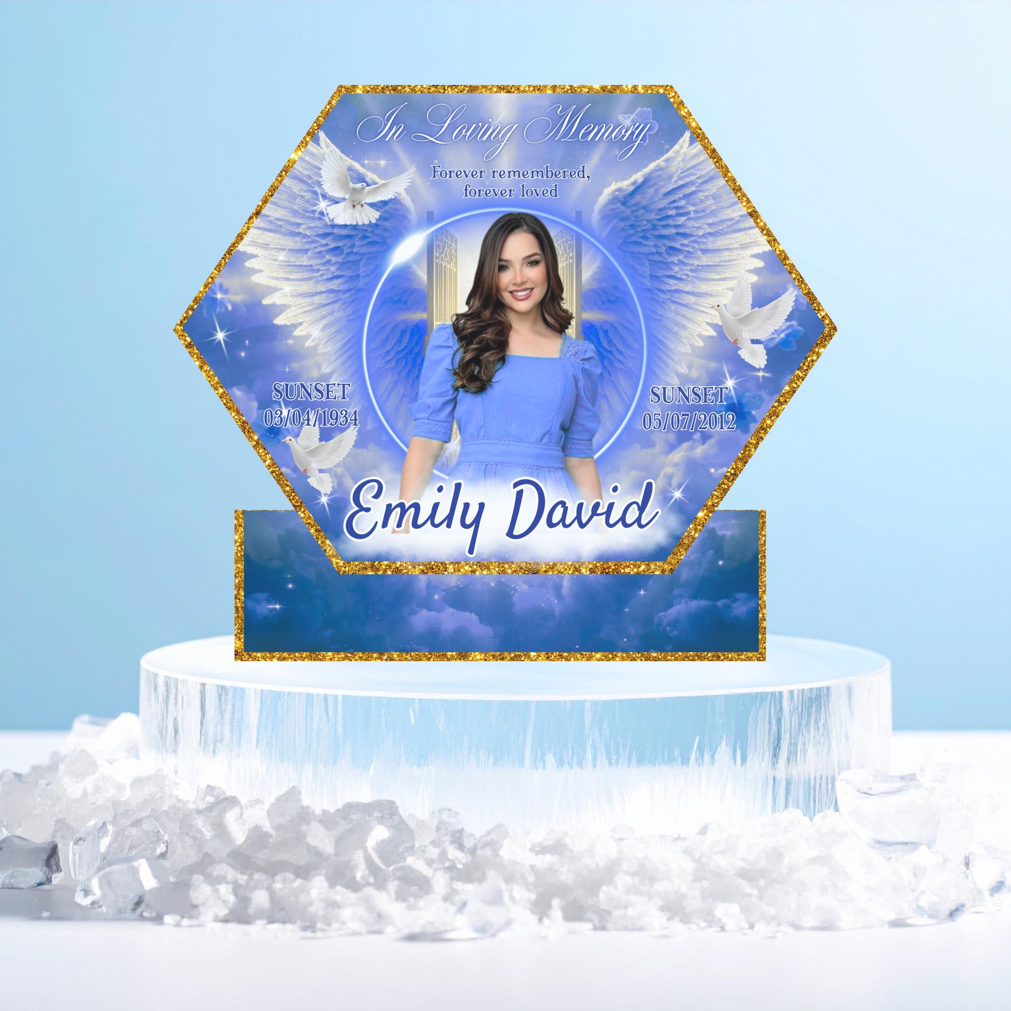 10 Hexagon Memorial Photo Board Canva Editable Templates, In Loving Memory Templates, Memorial Canva Template, Funeral & Celebration of Life - Editable Memorial Canva Template