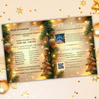 Christmas Golden Church Anniversary Program Template, Editable Bifold 8.5x11”, Church Appreciation Program, Anniversary Celebration - Editable Memorial Canva Template