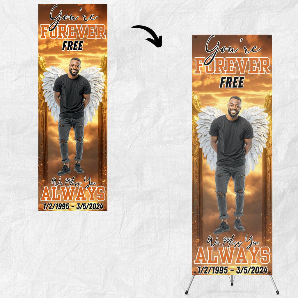 10 Memorial Editable 2x6 Banner Canva Template, in Loving Memory Templates, Memorial Canva Template, Pop Up Banner Template, Canva Banner - Editable Memorial Canva Template