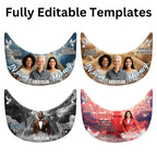 25 Editable Memorial Hat Brim Template, in loving memory Hat Brim Template, memorial Canva template, Remembrance Favor, Digital Download - Editable Memorial Canva Template
