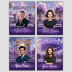 06 Levender In Loving Memory Canva Editable Templates, Memorial Canva Template, In Loving Memory Templates, Funeral & Celebration of Life - Editable Memorial Canva Template
