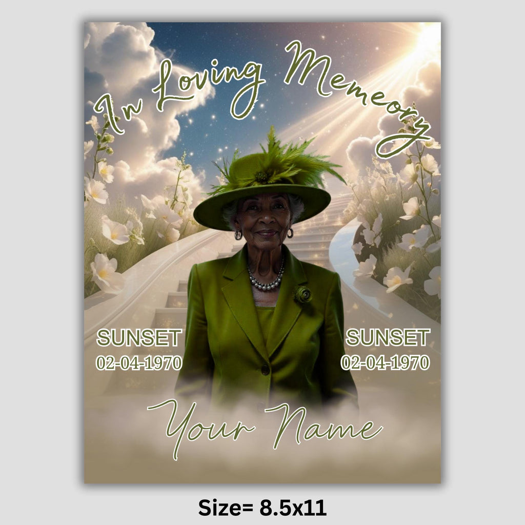 6 In Loving Memory Canva Editable Templates, Memorial Canva Template, Loving Memory Template, Funeral & Celebration of Life,Digital Download - Editable Memorial Canva Template