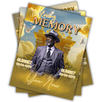 06 Yellow In Loving Memory Canva Editable Templates, Memorial Canva Template, Loving Memory Template, Funeral & Celebration of Life - Editable Memorial Canva Template