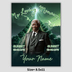 06 Green In Loving Memory Canva Editable Templates, Memorial Canva Template, Loving Memory Template, Funeral & Celebration of Life - Editable Memorial Canva Template