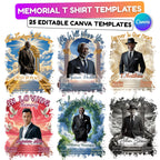 25 In Loving Memory T Shirt Canva Editable Template, Forever In Our Heart Template, Memorial Canva Template, Rest In Peace, We Will Miss You - Editable Memorial Canva Template