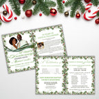 04 Pages Christmas Church Anniversary Program Template, Editable Bifold 8.5x11”, Church Appreciation Program, Anniversary Celebration - Editable Memorial Canva Template