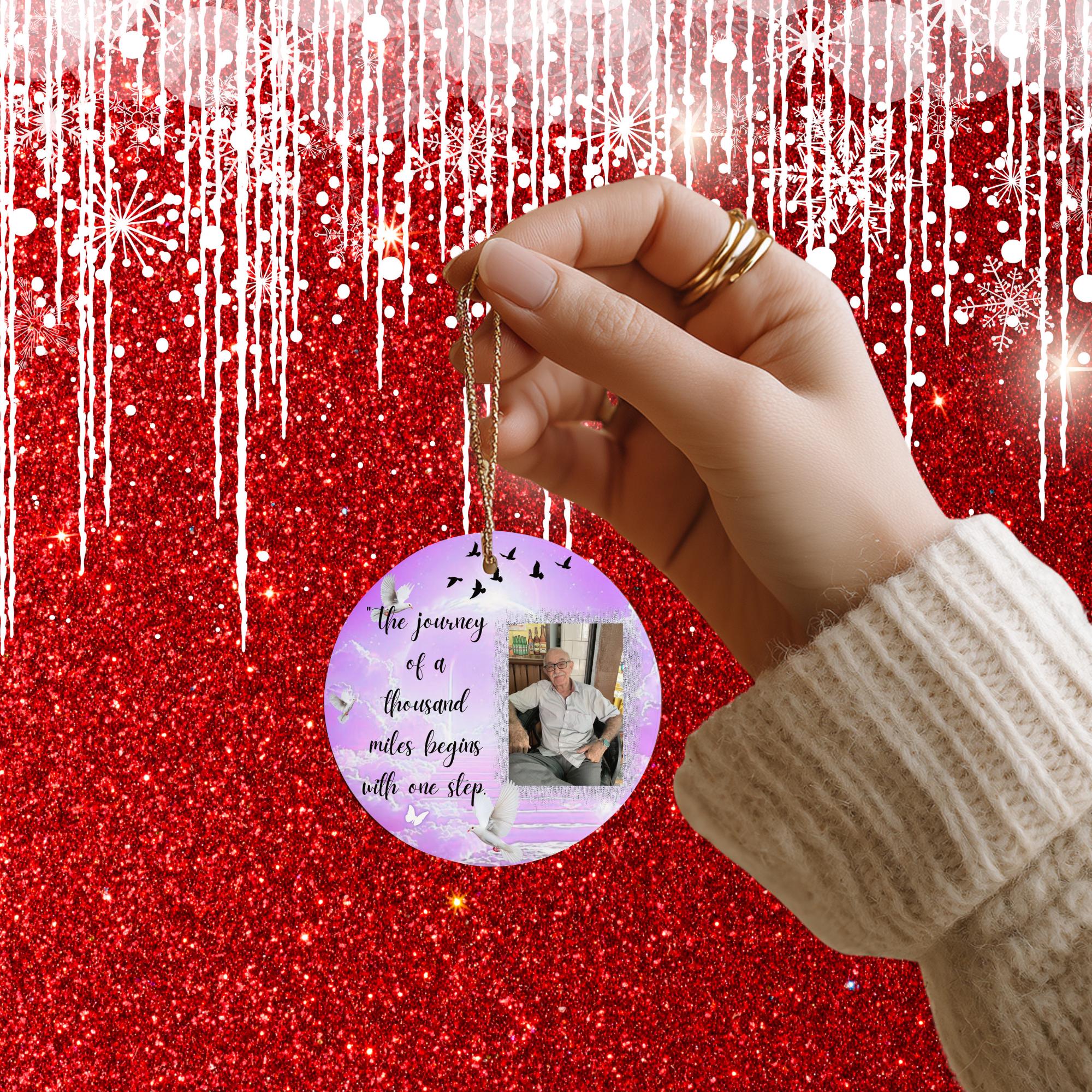 10 Memorial Christmas Ornament Bundle Canva Template, Round Christmas in Heaven, Memorial Ornaments Template, Funeral & Celebration - Editable Memorial Canva Template