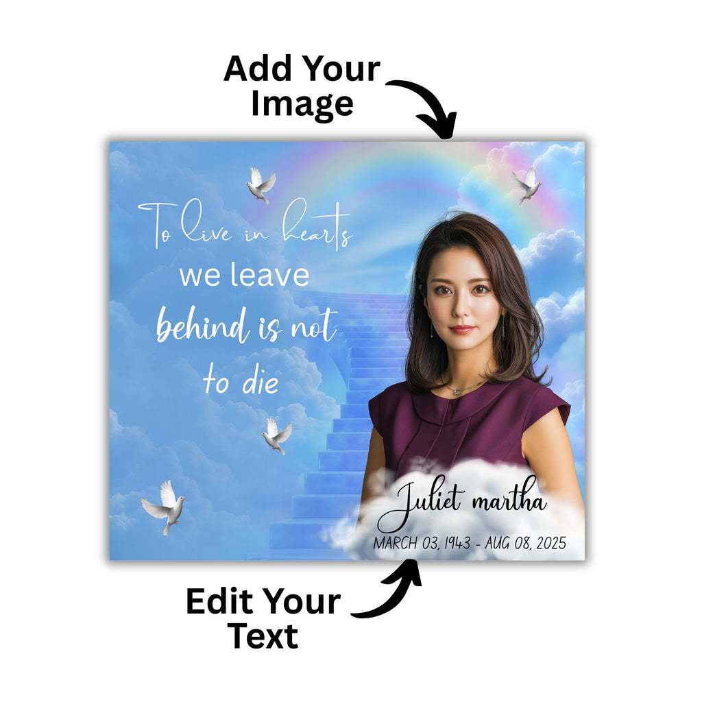 10 Memorial Poem Tumbler Canva Editable Template, I Thought Of You Today, Memorial Tumbler Template, Add your Own Photo Canva Tumbler - Editable Memorial Canva Template