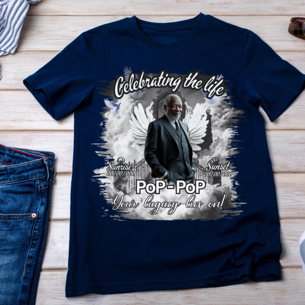 10 Black Celebrating Of Life Canva Editable T Shirt Templates, In Loving Memory Template, Rest in Peace, Memorial Template,Digital Download - Editable Memorial Canva Template