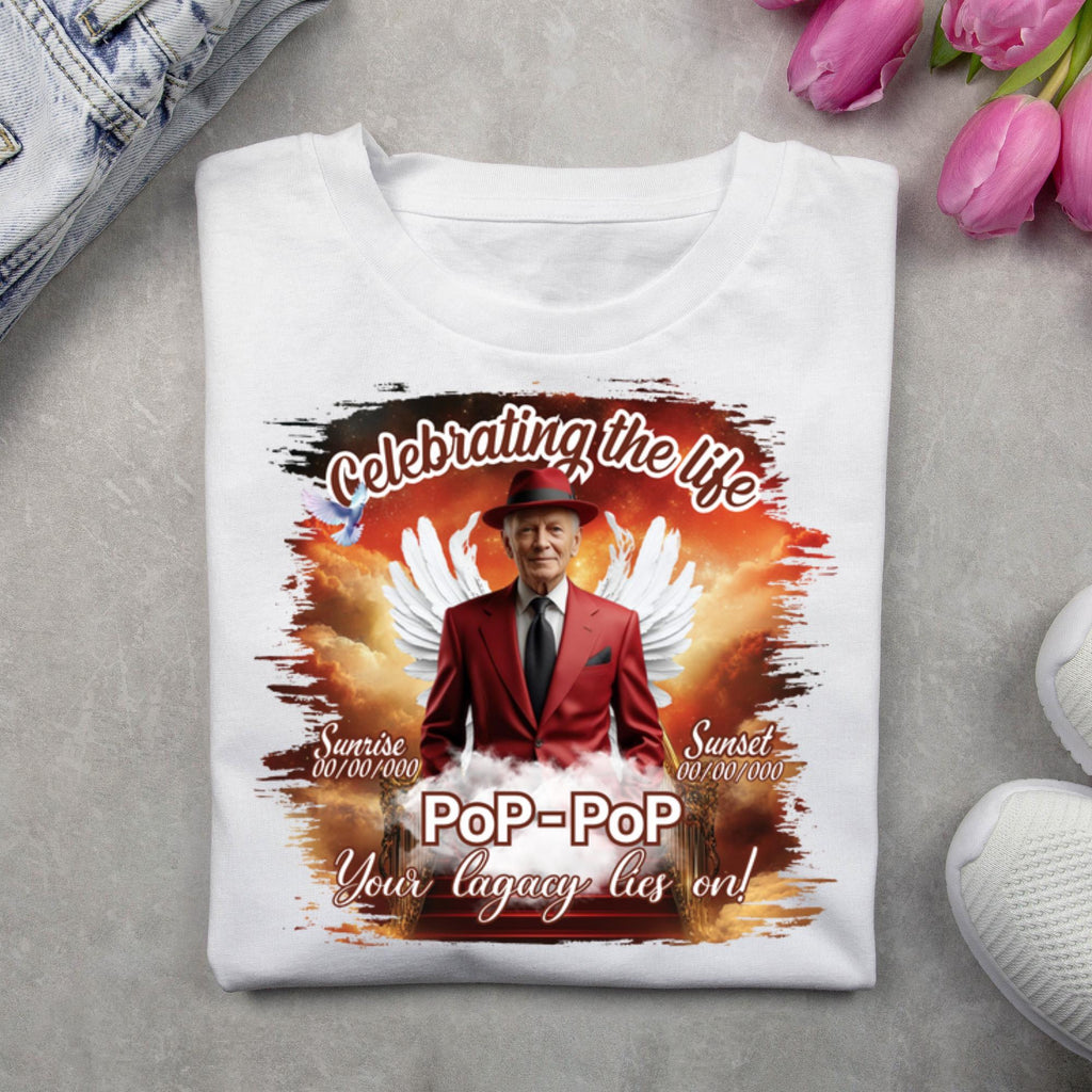 10 Red Celebrating Of Life Canva Editable T Shirt Templates, In Loving Memory Template, Rest in Peace, Memorial Template,Digital Download - Editable Memorial Canva Template