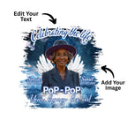 10 Blue Celebrating Of Life Canva Editable T Shirt Templates, In Loving Memory Template, Rest in Peace, Memorial Template,Digital Download - Editable Memorial Canva Template