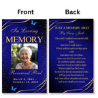 Funeral Prayer Card Canva Editable Template, In Loving Memory Template, Memorial Prayer Card, Printable Funeral Remembrance Card - Editable Memorial Canva Template