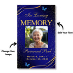 Funeral Prayer Card Canva Editable Template, In Loving Memory Template, Memorial Prayer Card, Printable Funeral Remembrance Card - Editable Memorial Canva Template