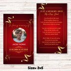 Funeral Prayer Card Canva Editable Template, In Loving Memory Template, Memorial Prayer Card, Printable Funeral Remembrance Card - Editable Memorial Canva Template