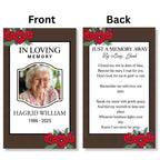 Funeral Prayer Card Canva Editable Template, In Loving Memory Template, Memorial Prayer Card, Printable Funeral Remembrance Card - Editable Memorial Canva Template