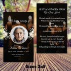 Black Funeral Prayer Card Canva Editable Template, In Loving Memory Template, Memorial Prayer Card, Printable Funeral Remembrance Card - Editable Memorial Canva Template
