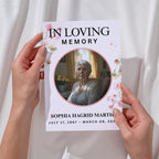 Funeral Prayer Card Canva Editable Template, In Loving Memory Template, Memorial Prayer Card, Printable Funeral Remembrance Card - Editable Memorial Canva Template