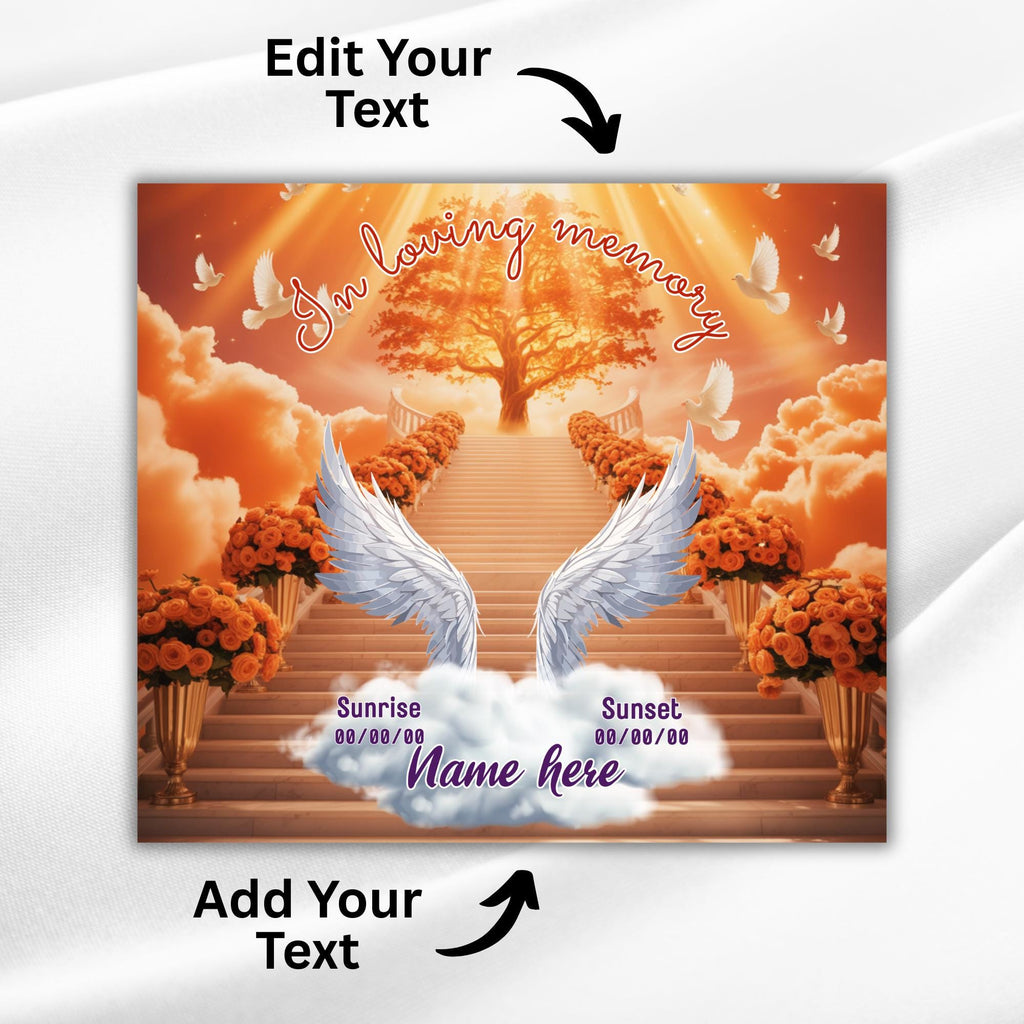 20 Memorial Tumbler Canva Editable Template Bundle, Canva Editable Template, In Loving Memory Tumbler, Add your Own Photo Canva Tumbler - Editable Memorial Canva Template