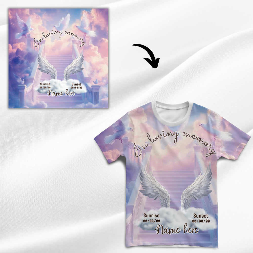 20 Memorial Canva Editable All Over T Shirt Template, In Loving Memory All Over Shirt, Rest in Peace, Funeral Shirt, Perfect for Sublimation - Editable Memorial Canva Template
