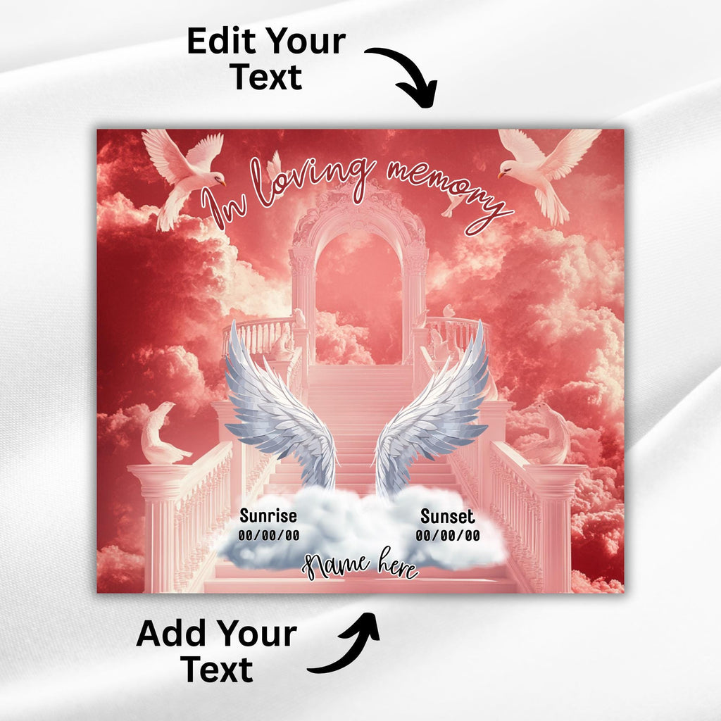 20 Memorial Tumbler Canva Editable Template Bundle, Canva Editable Template, In Loving Memory Tumbler, Add your Own Photo Canva Tumbler - Editable Memorial Canva Template