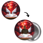 10 In Loving Memory Red Pin Button Canva Editable Templates Bundle, Memorial Pin Button Template, Funeral Button Favors, Digital Download - Editable Memorial Canva Template